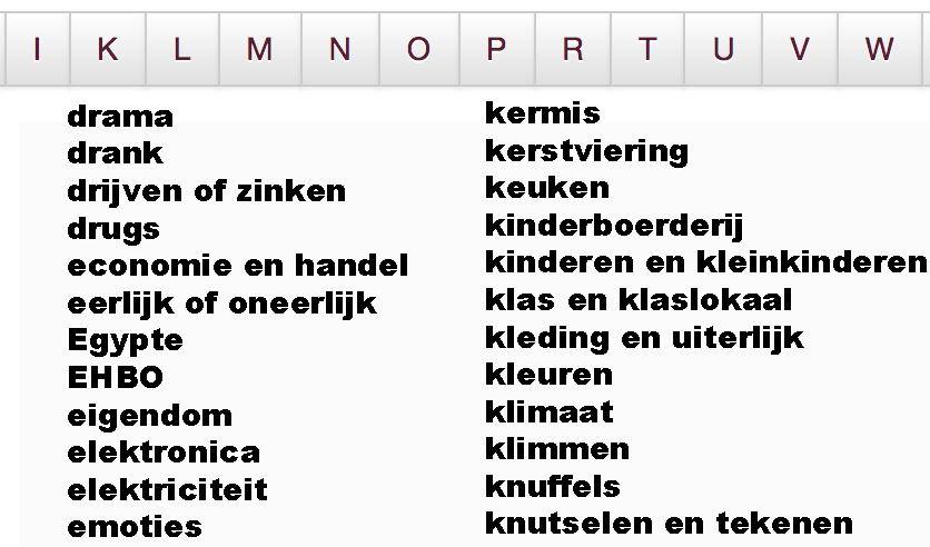 WoordenWijzer themas